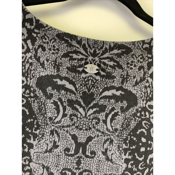 Athleta Shayla Sheath Dress Tank Gray 61173 Animal Floral Modal Cotton Med Tall - Picture 5 of 10